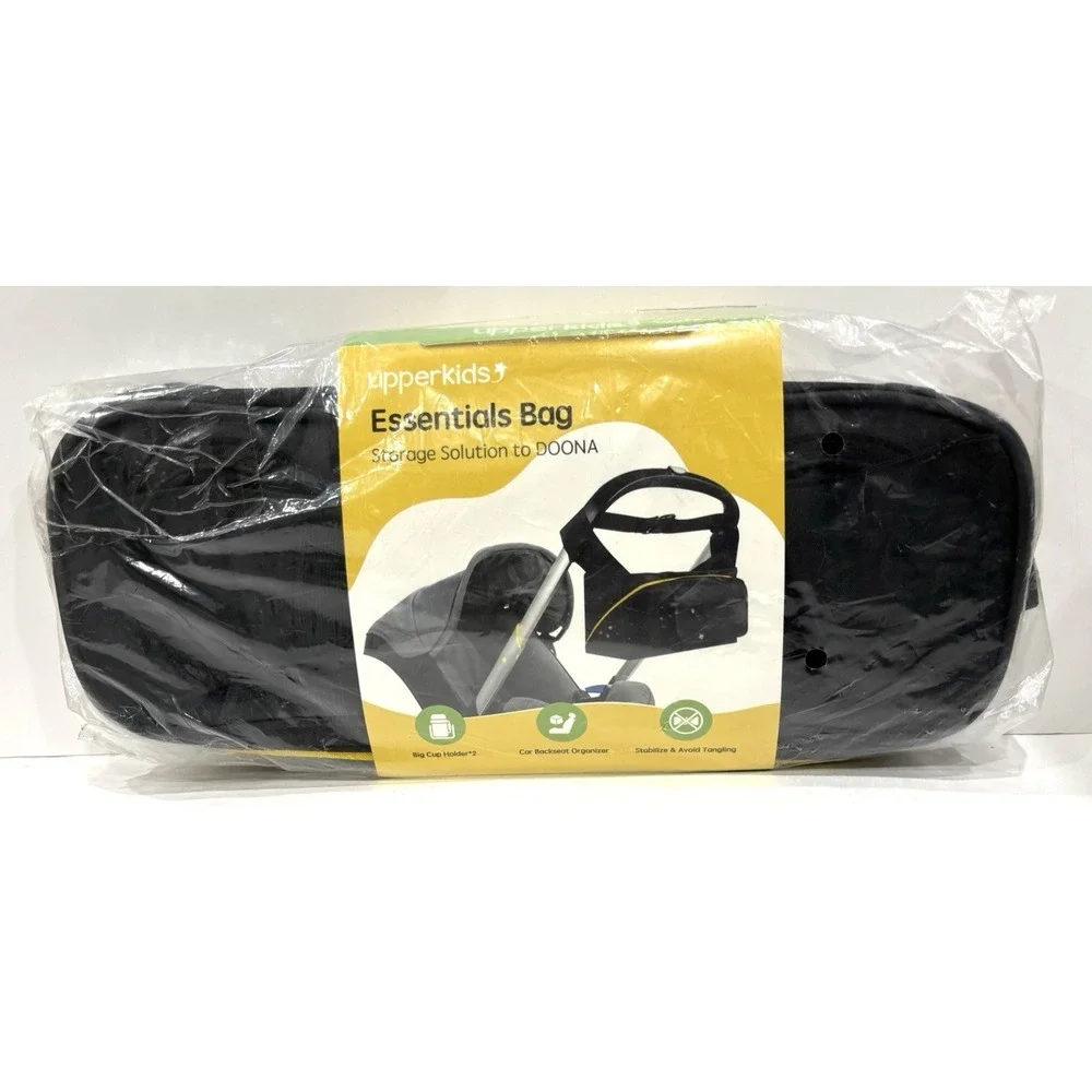 Upperkids Essentials Bag for Doona Car Seat Stroller Organizer Storage Black